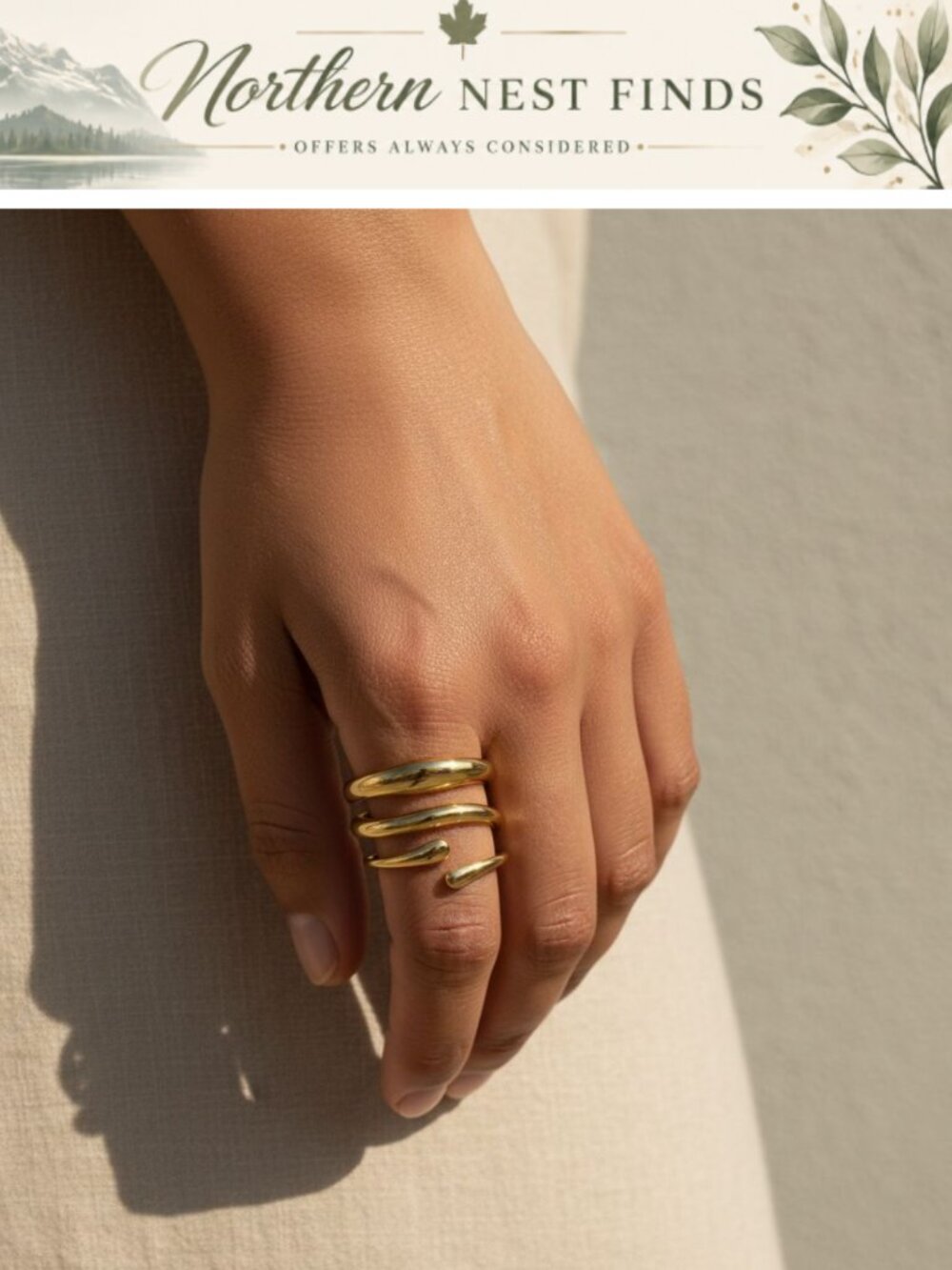 14k Gold Plated Twisted Hinged Bangle Bracelet Set Stackable